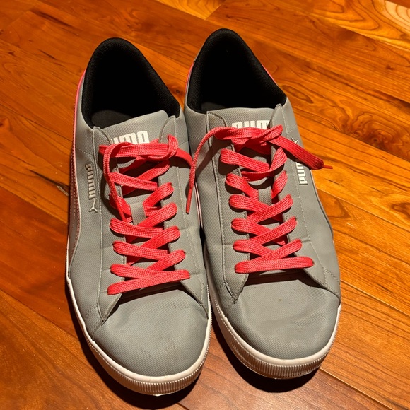 Puma Men's Sneakers in Gray with Red Accents - Picture 1 of 6